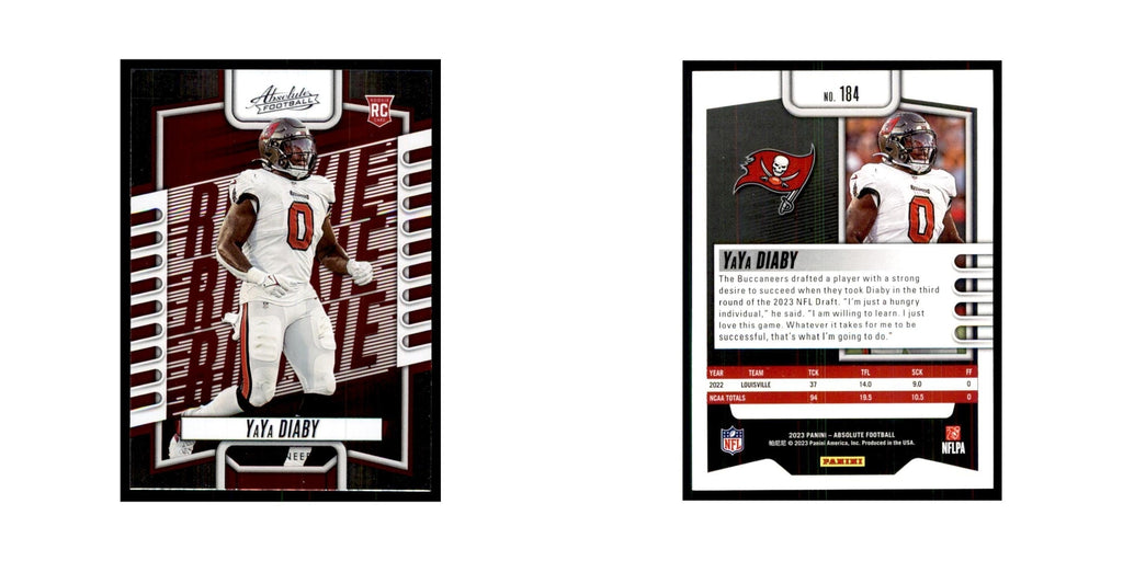 2023 Panini Absolute Foil YaYa Diaby RC Buccaneers #184
