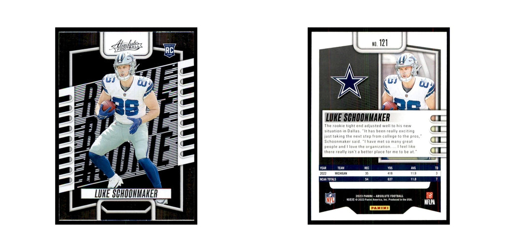 2023 Panini Absolute Foil Luke Schoonmaker RC Cowboys #121
