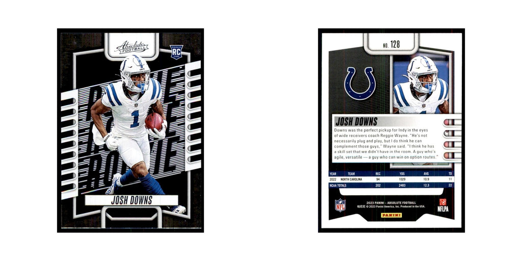2023 Panini Absolute Foil Josh Downs RC Colts #128