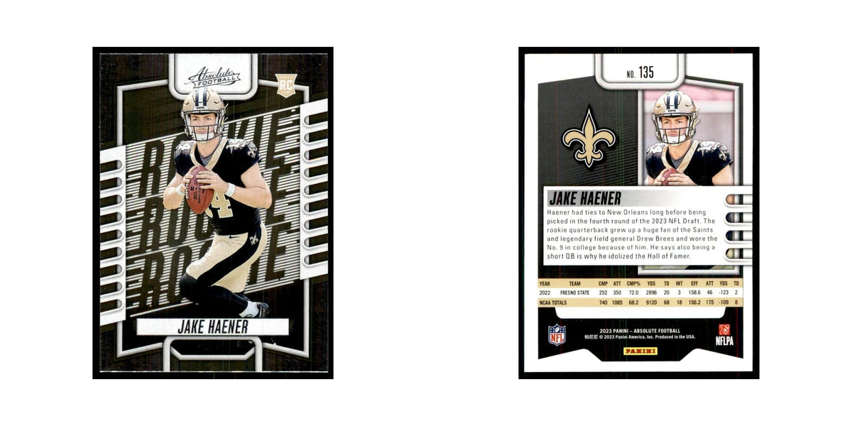 2023 Panini Absolute Foil Jake Haener RC Saints #135