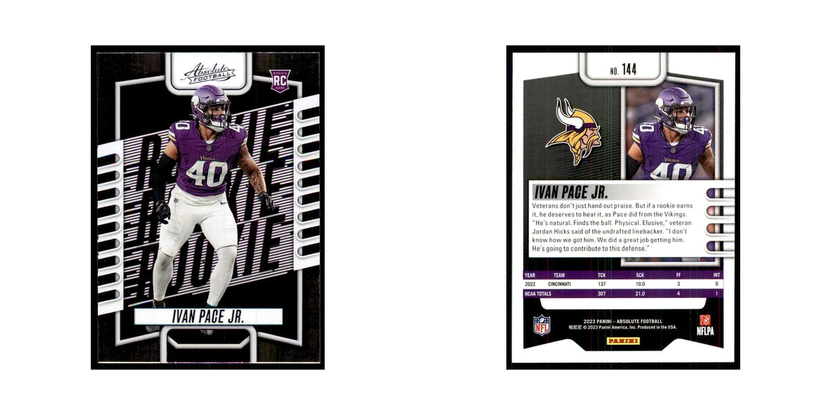 2023 Panini Absolute Foil Ivan Pace Jr. RC Vikings #144