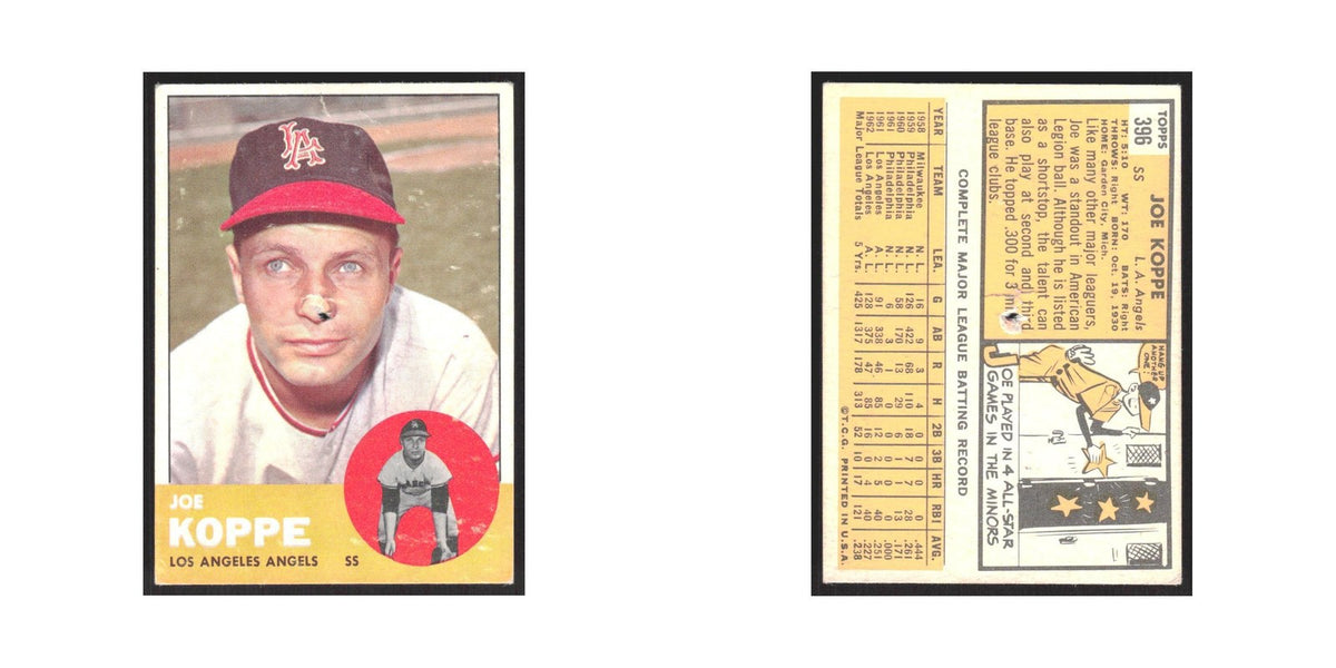 1963 Topps Joe Koppe Angels #396