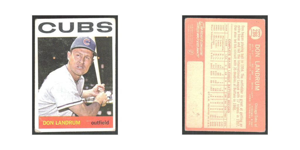 1964 Topps Don Landrum Cubs #286