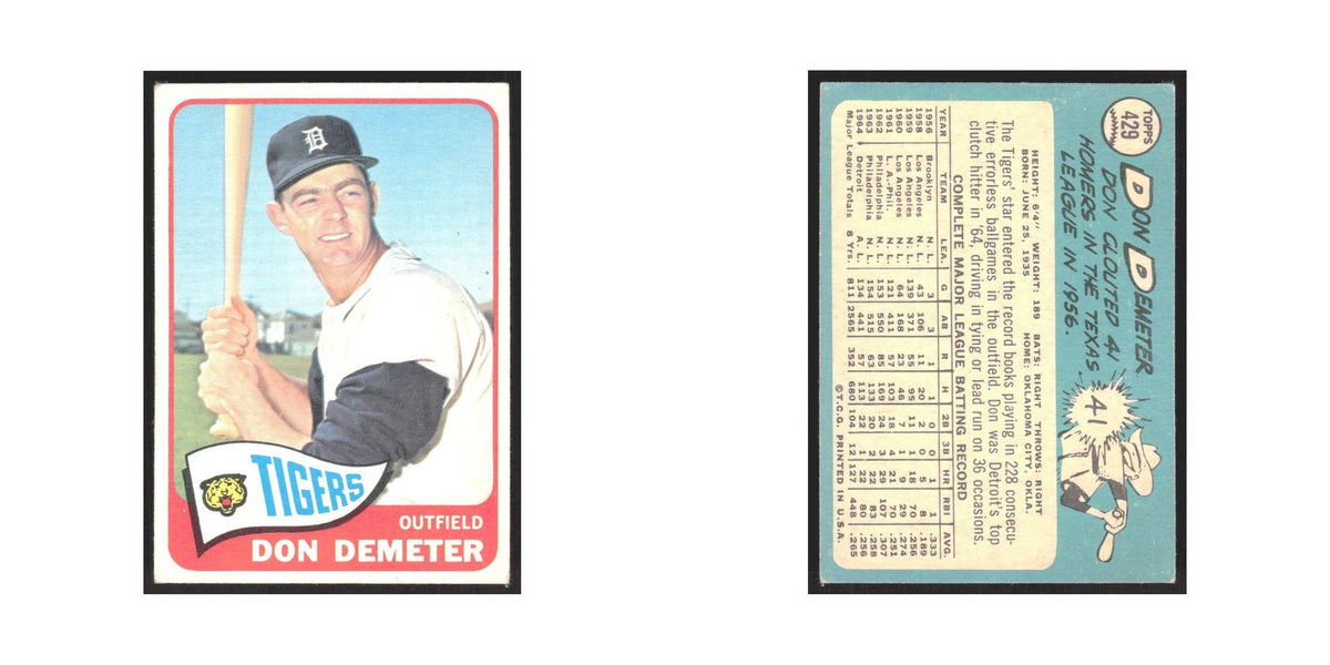 1965 Topps Don Demeter Tigers #429