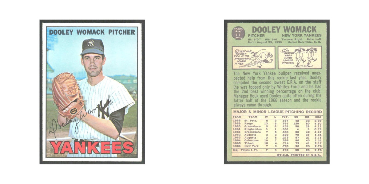 1967 Topps Dooley Womack Yankees #77