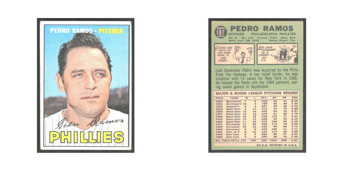 1967 Topps Pedro Ramos Phillies #187