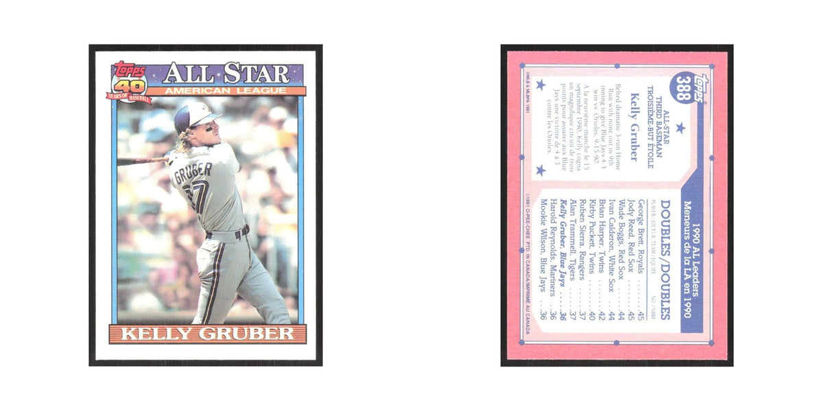 1991 O-Pee-Chee Kelly Gruber Blue Jays #388