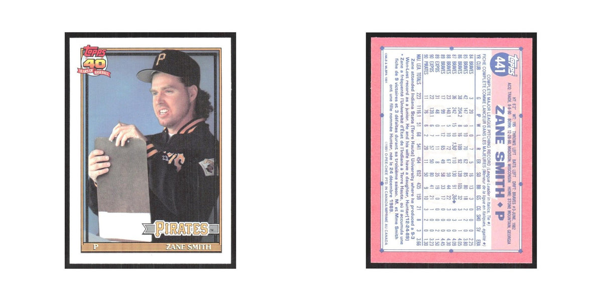 1991 O-Pee-Chee Zane Smith Pirates #441