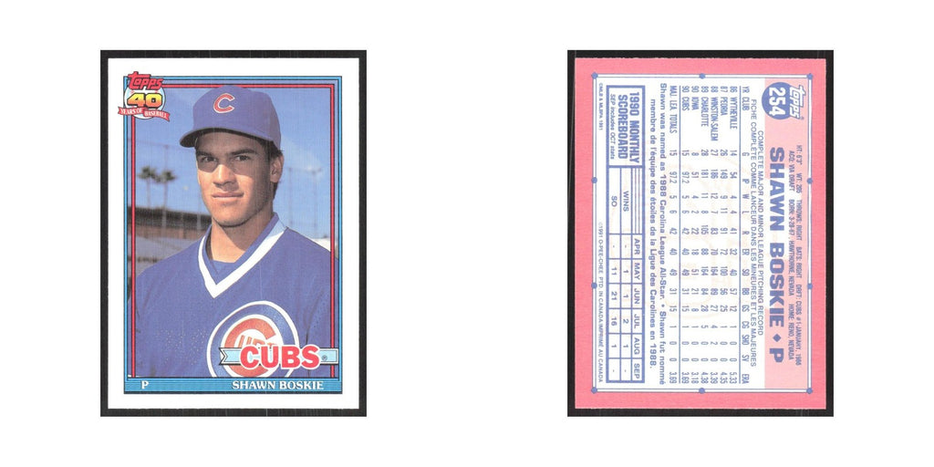 1991 O-Pee-Chee Shawn Boskie Cubs #254