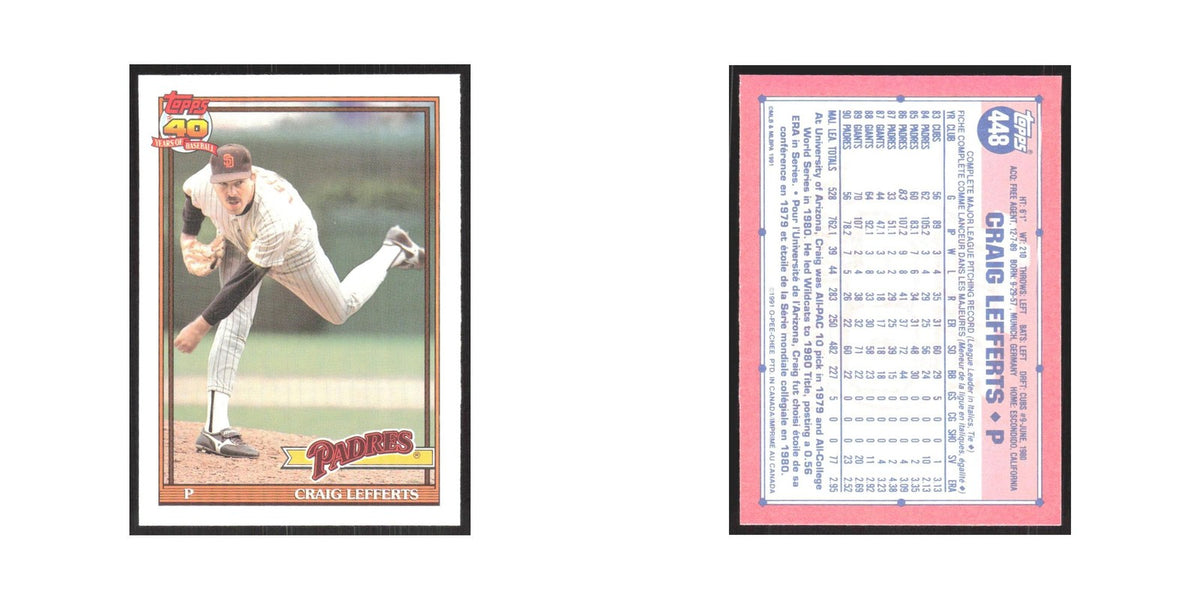 1991 O-Pee-Chee Craig Lefferts Padres #448