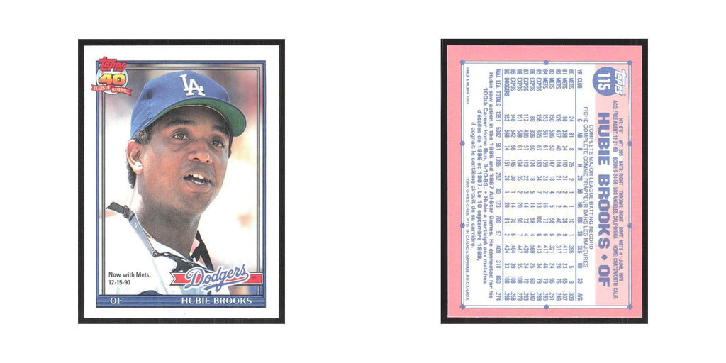 1991 O-Pee-Chee Hubie Brooks Dodgers #115