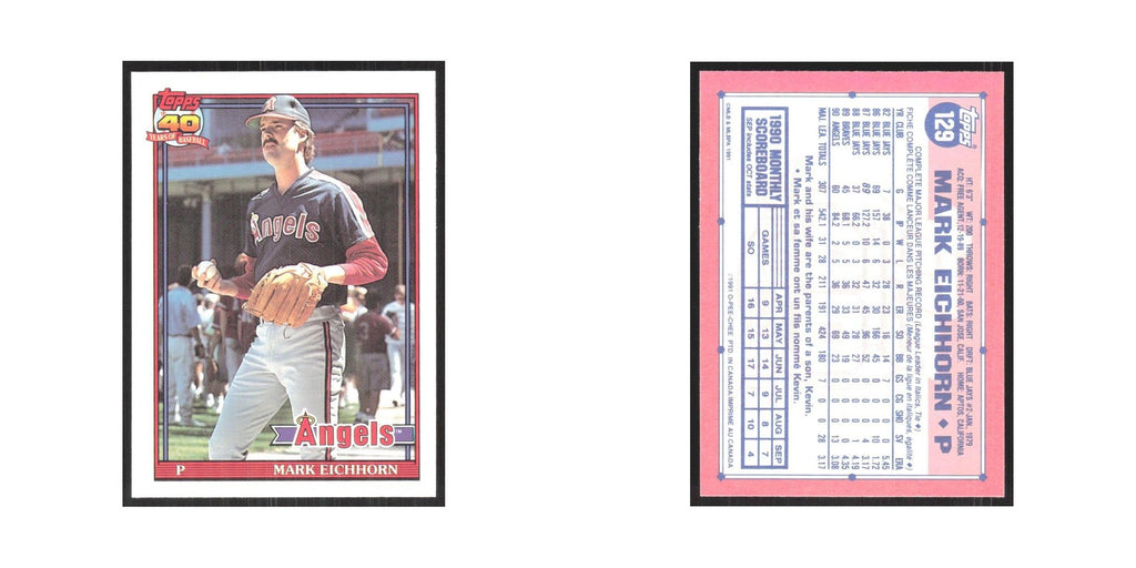1991 O-Pee-Chee Mark Eichhorn Angels #129