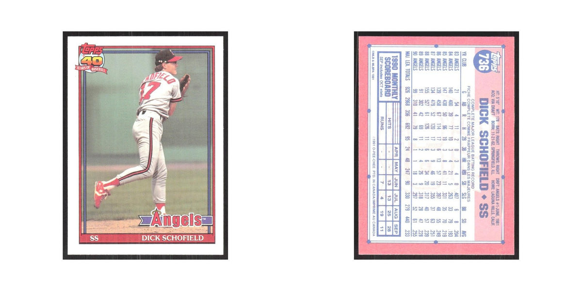 1991 O-Pee-Chee Dick Schofield Angels #736