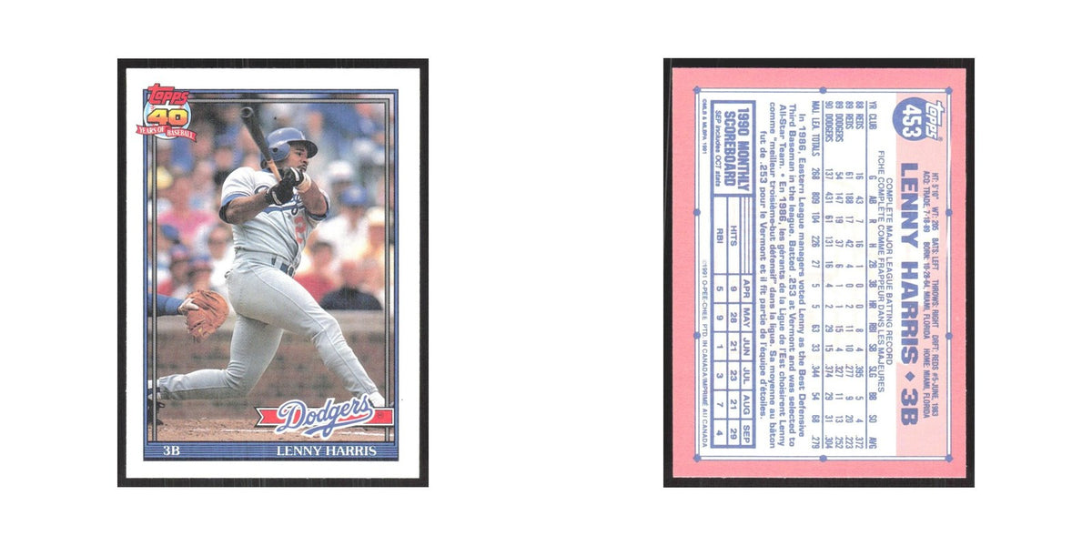 1991 O-Pee-Chee Lenny Harris Dodgers #453