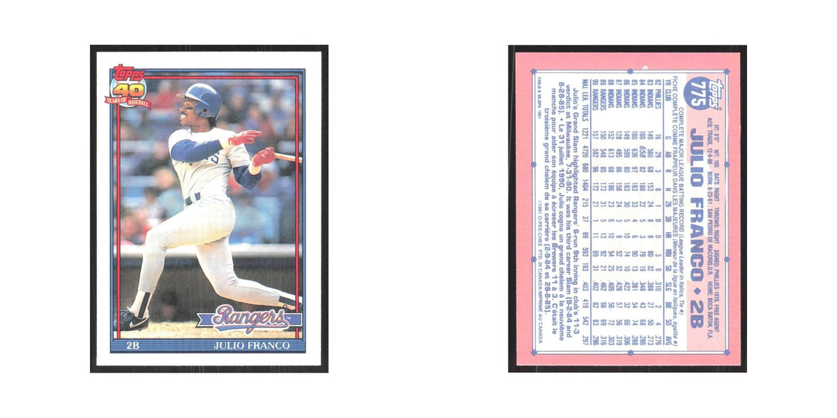 1991 O-Pee-Chee Julio Franco Rangers #775