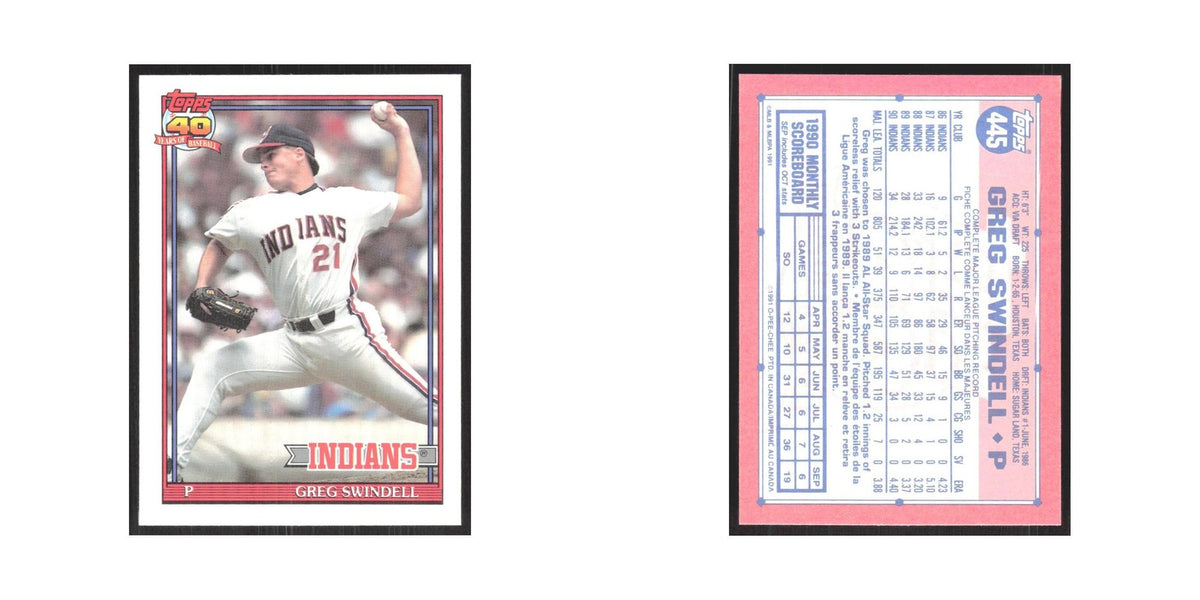 1991 O-Pee-Chee Greg Swindell Indians #445