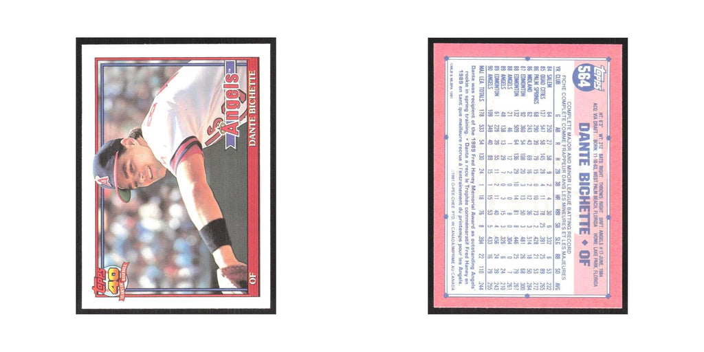 1991 O-Pee-Chee Dante Bichette Angels #564