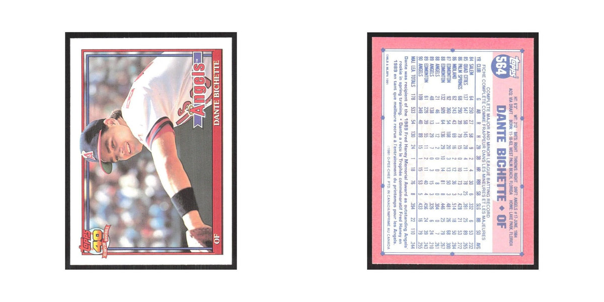 1991 O-Pee-Chee Dante Bichette Angels #564