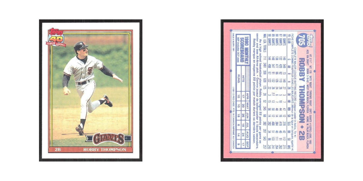 1991 O-Pee-Chee Robby Thompson Giants #705