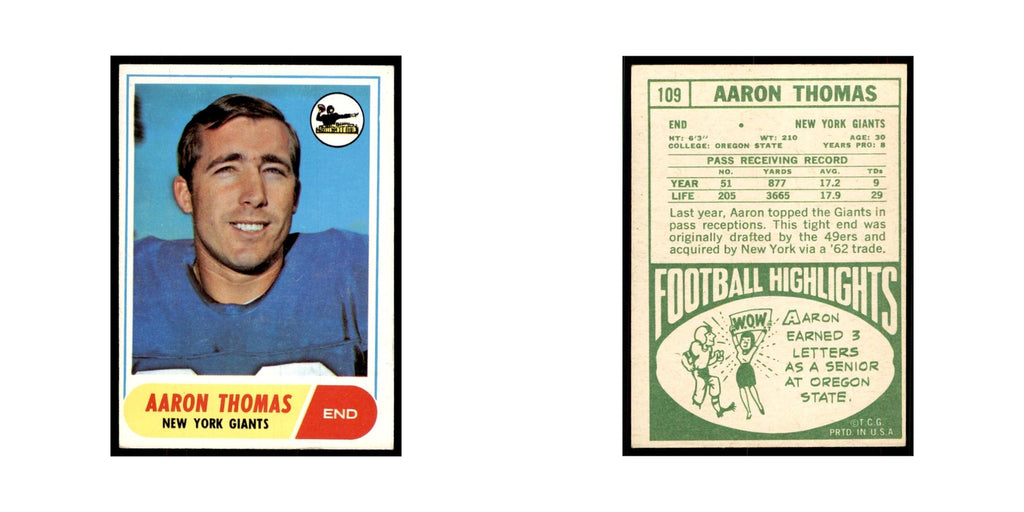 1968 Topps Aaron Thomas Giants #109