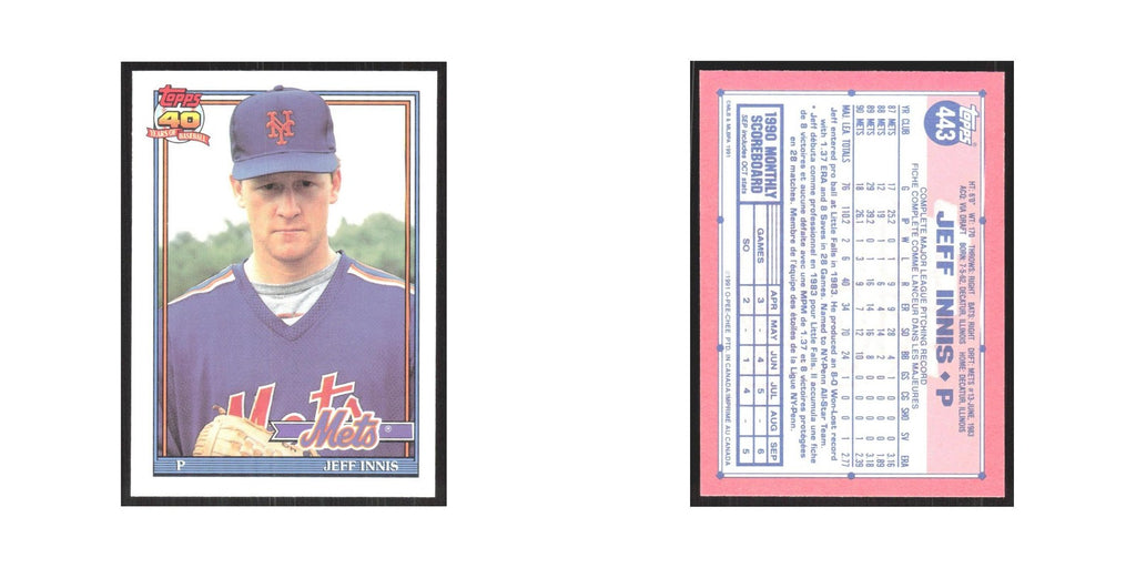 1991 O-Pee-Chee Jeff Innis Mets #443