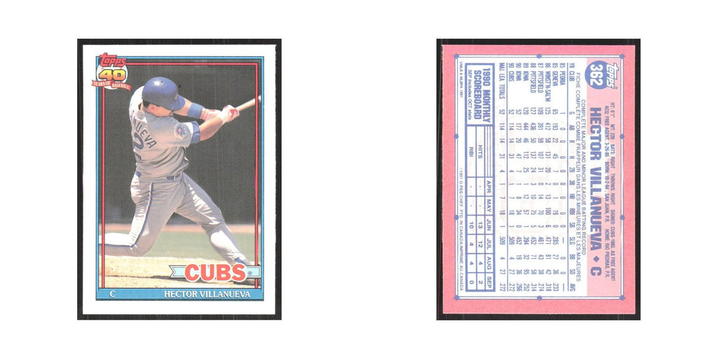 1991 O-Pee-Chee Hector Villanueva Cubs #362