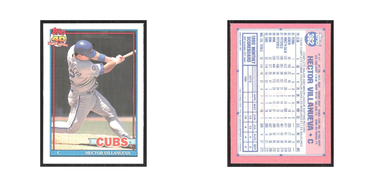 1991 O-Pee-Chee Hector Villanueva Cubs #362