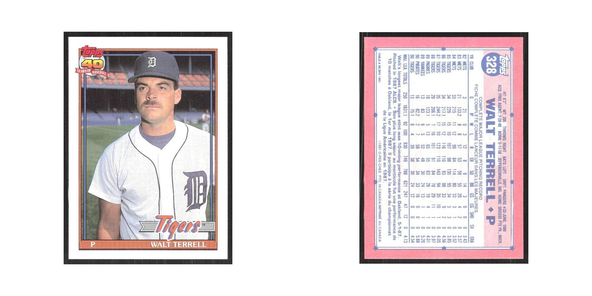 1991 O-Pee-Chee Walt Terrell Tigers #328
