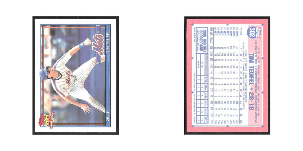 1991 O-Pee-Chee Tim Teufel Mets #302