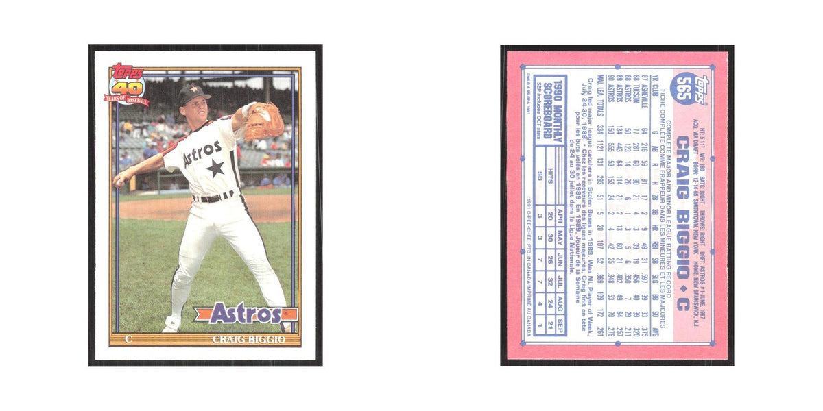 1991 O-Pee-Chee Craig Biggio Astros #565