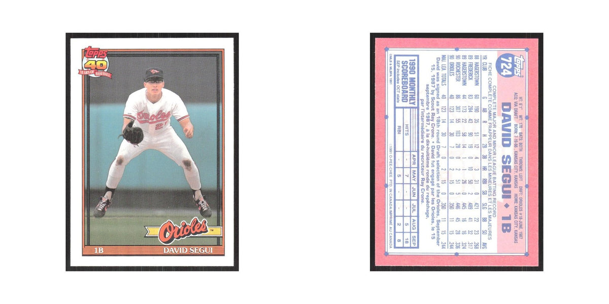 1991 O-Pee-Chee David Segui Orioles #724
