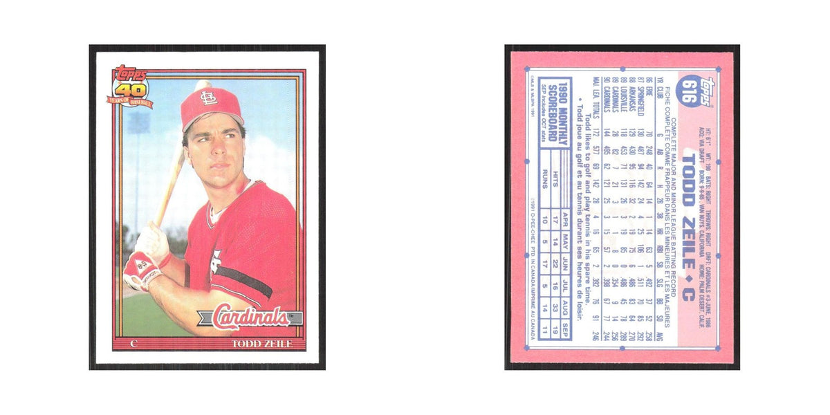 1991 O-Pee-Chee Todd Zeile Cardinals #616