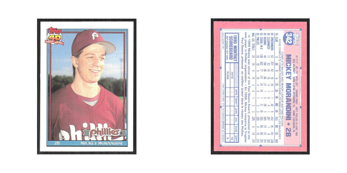 1991 O-Pee-Chee Mickey Morandini Phillies #342