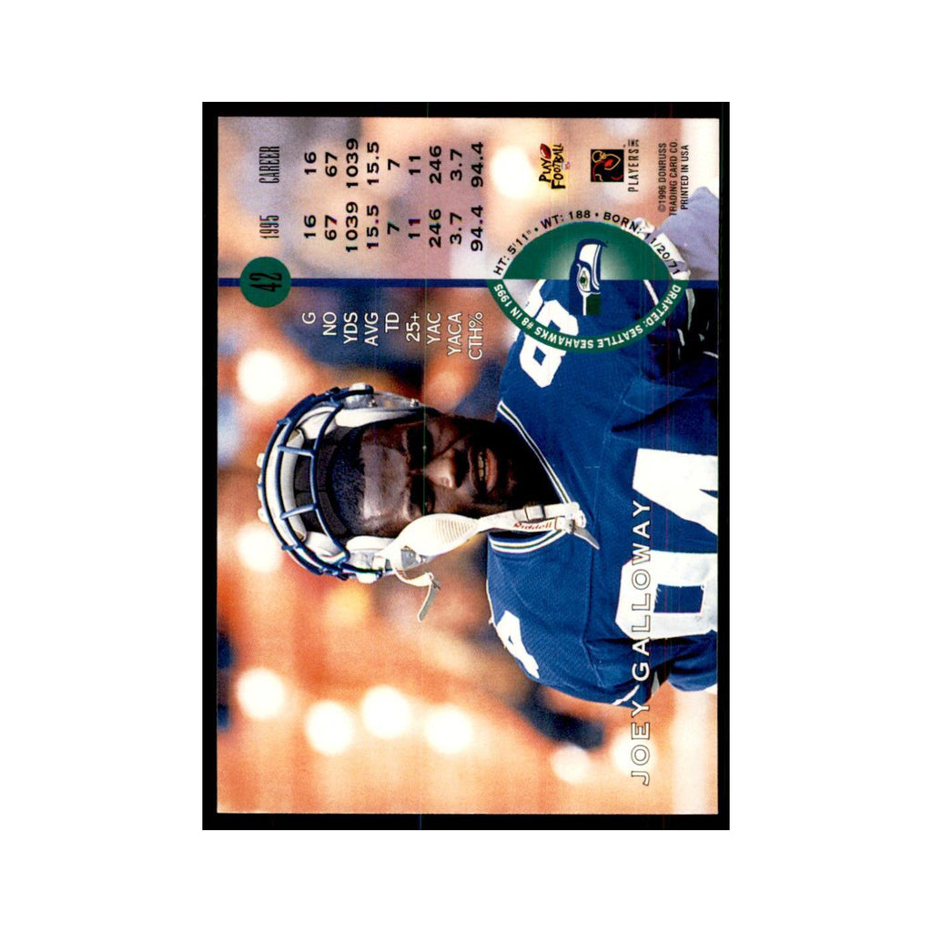 1996 Leaf Joey Galloway Seahawks #42