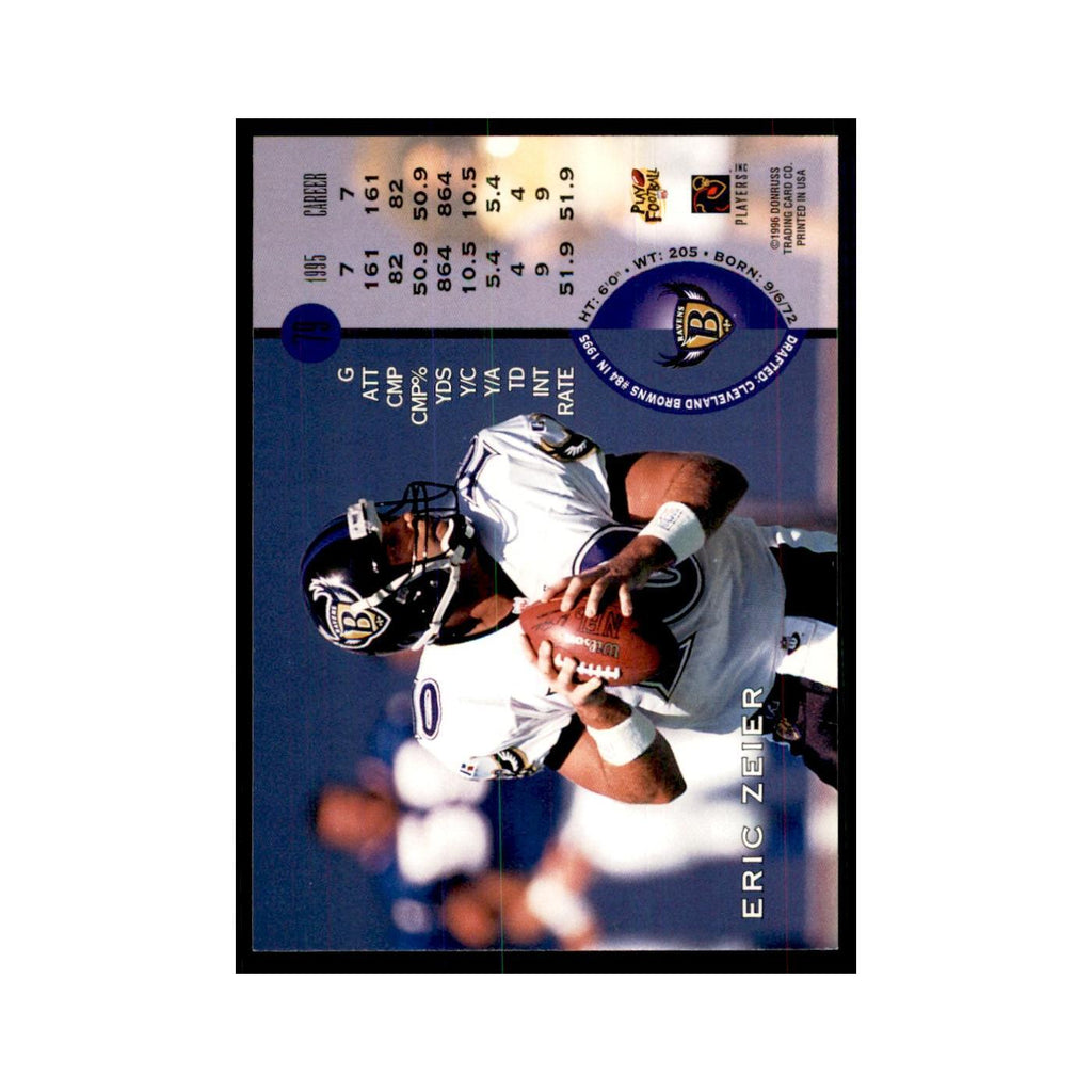 1996 Leaf Eric Zeier Ravens #7