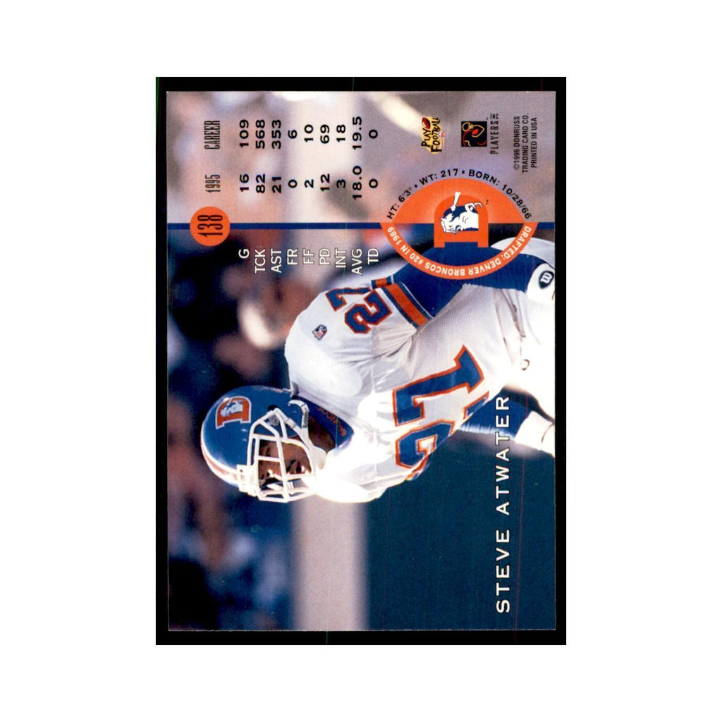 1996 Leaf Steve Atwater Broncos #138