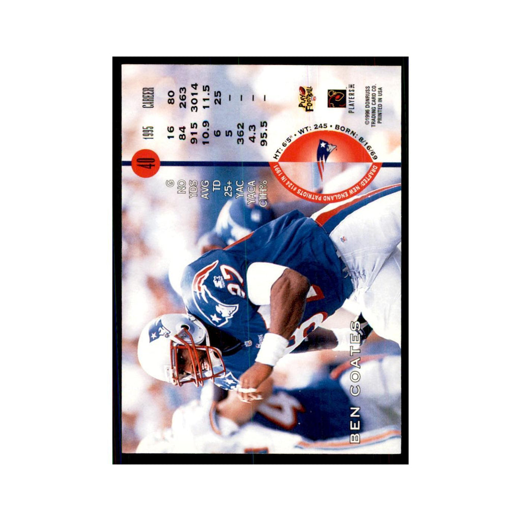 1996 Leaf Ben Coates Patriots #40