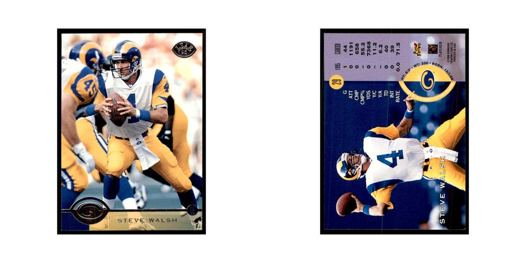 1996 Leaf Steve Walsh St. Louis Rams #29