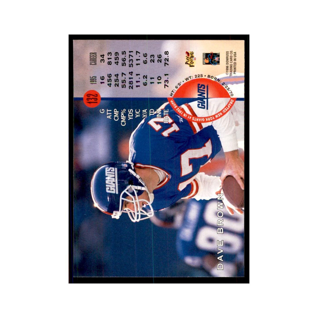 1996 Leaf Dave Brown Giants #132
