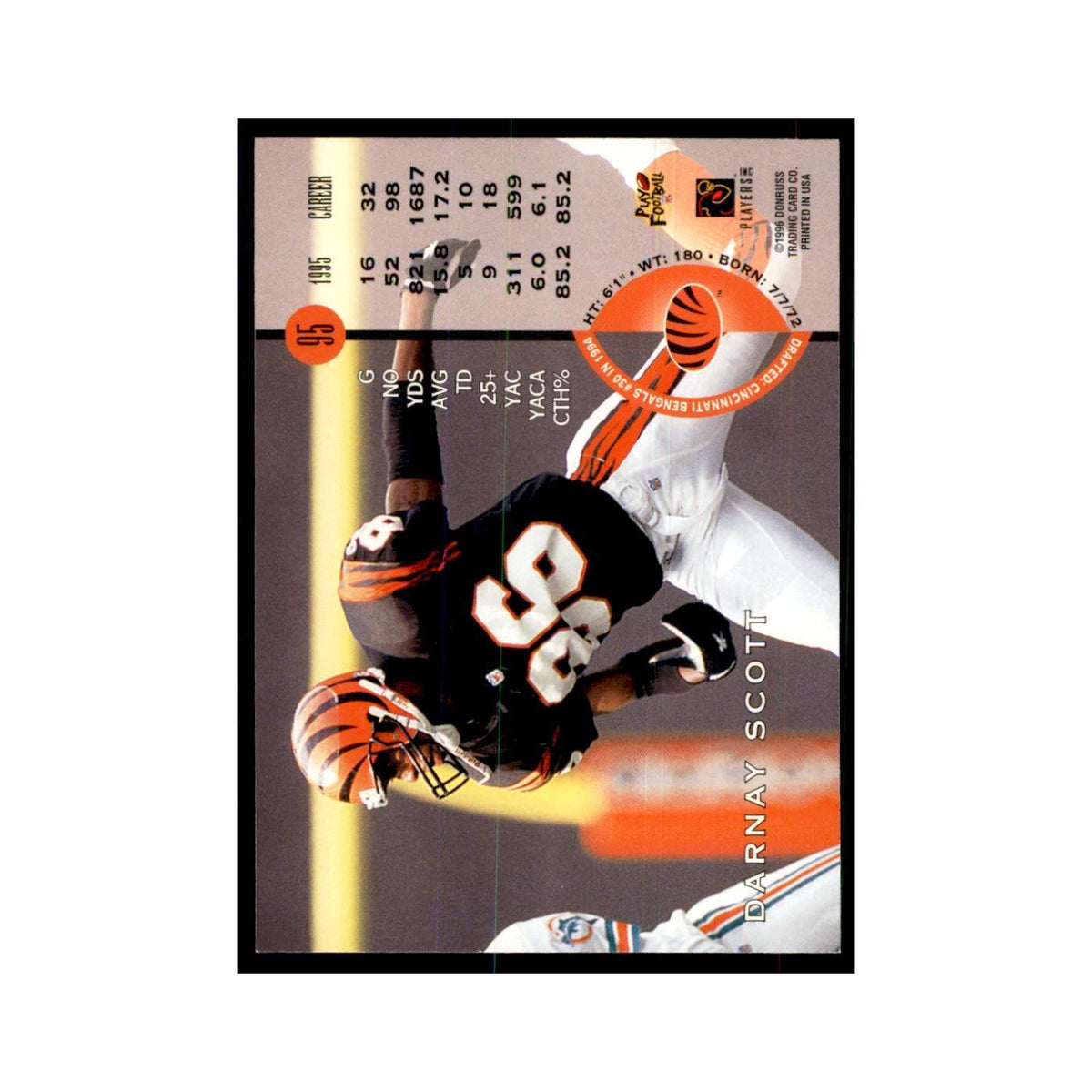 1996 Leaf Darnay Scott Bengals #95