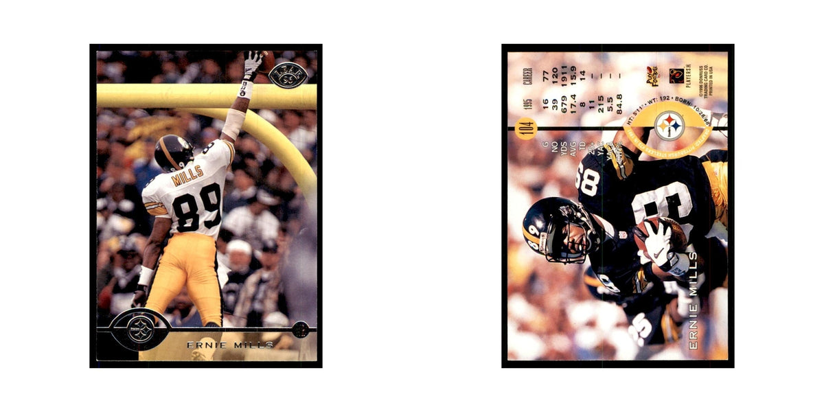 1996 Leaf Ernie Mills Steelers #104