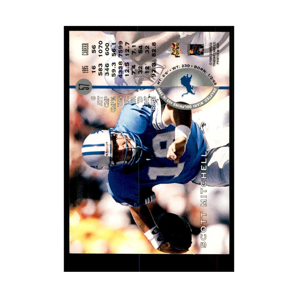 1996 Leaf Scott Mitchell Lions #57