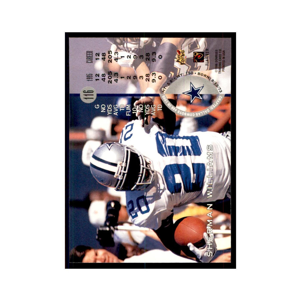 1996 Leaf Sherman Williams Cowboys #116