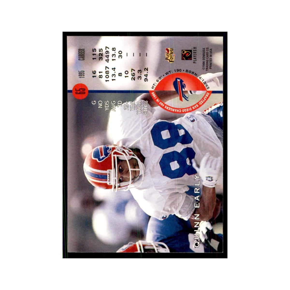 1996 Leaf Quinn Early Bills #65
