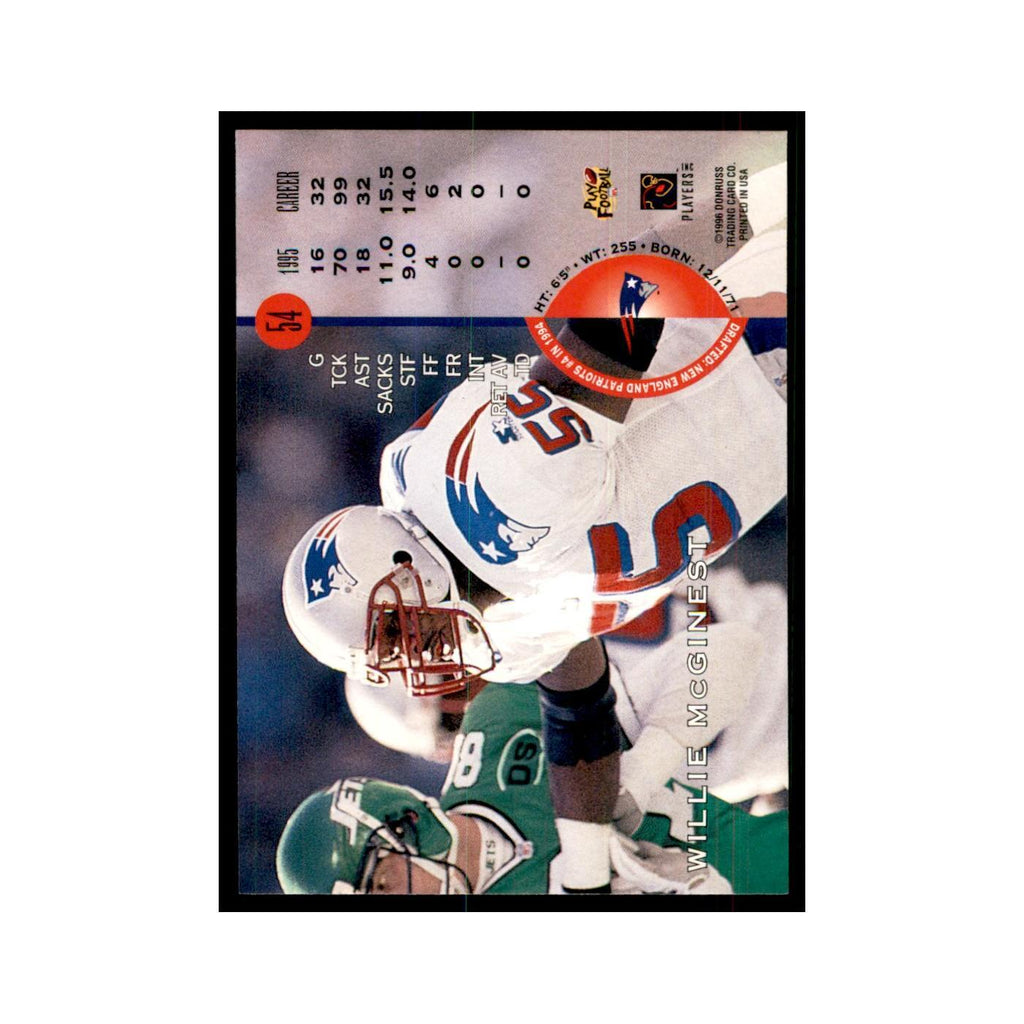 1996 Leaf Willie McGinest Patriots #54
