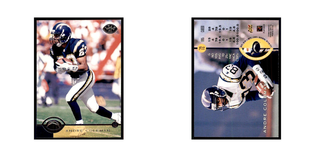 1996 Leaf Andre Coleman San Diego Chargers #72