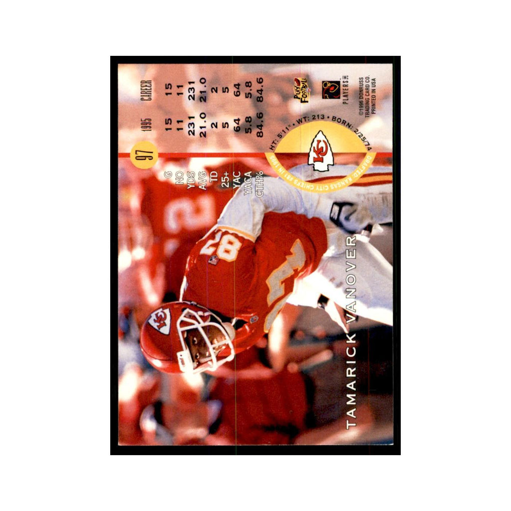 1996 Leaf Tamarick Vanover Chiefs #97