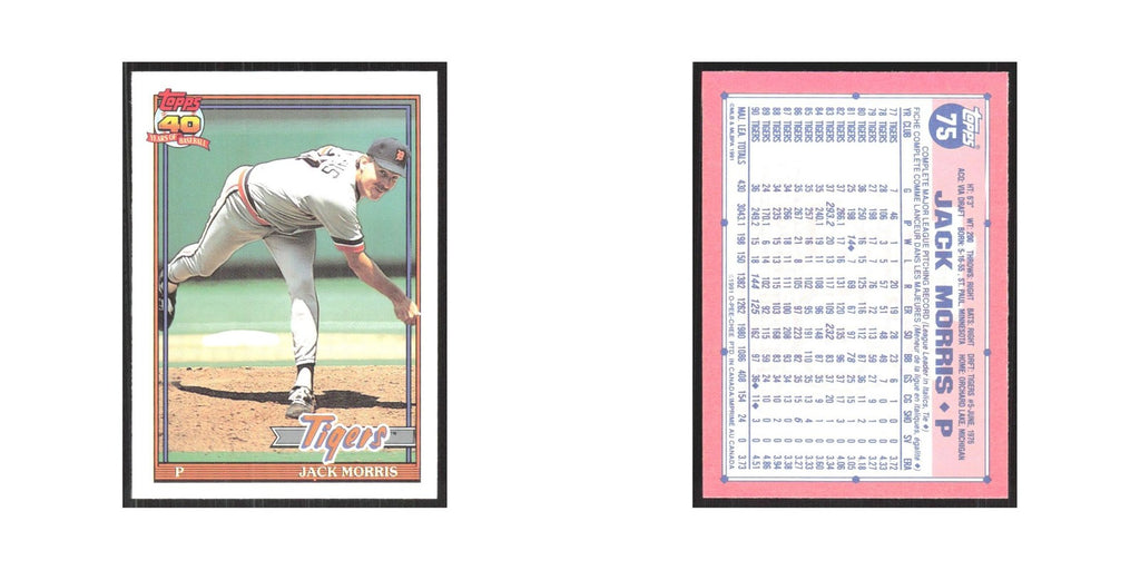 1991 O-Pee-Chee Jack Morris Tigers #75