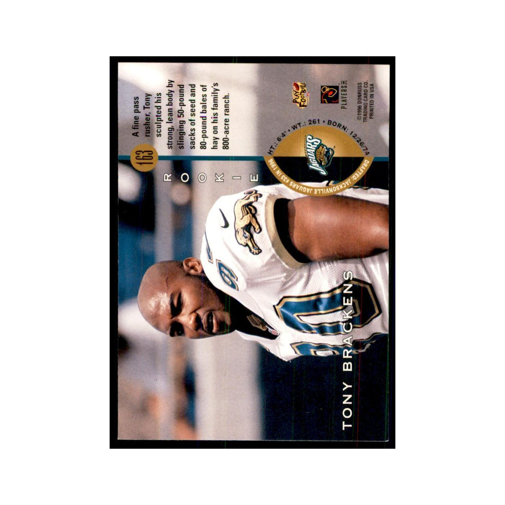 1996 Leaf Tony Brackens Jaguars #163
