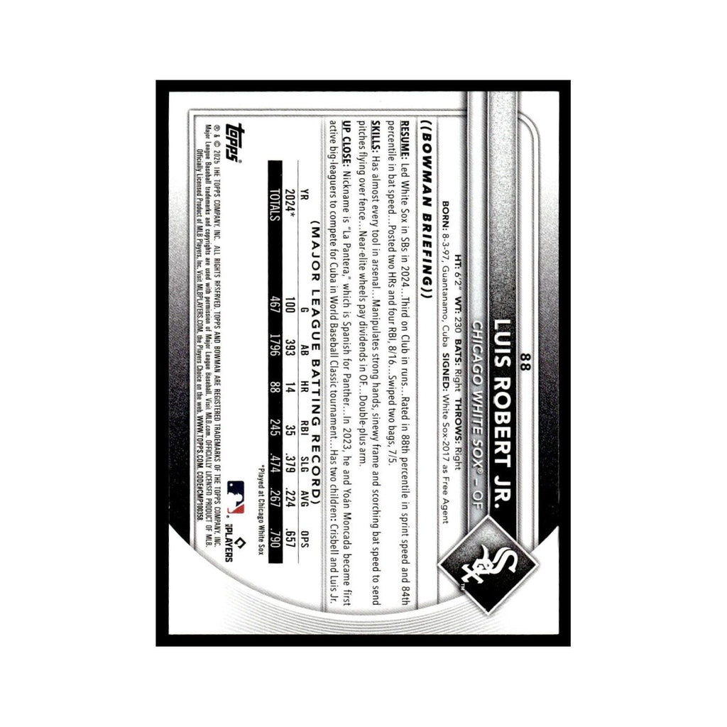 2025 Bowman Luis Robert Jr. White Sox #88